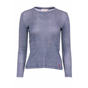 Tory Burch Gemini Link Navy Long Sleeve Top